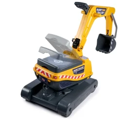 Grävmaskin Super Builder m/släp Gul Falk