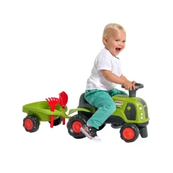Gåtraktor Claas m/släp Grön Falk