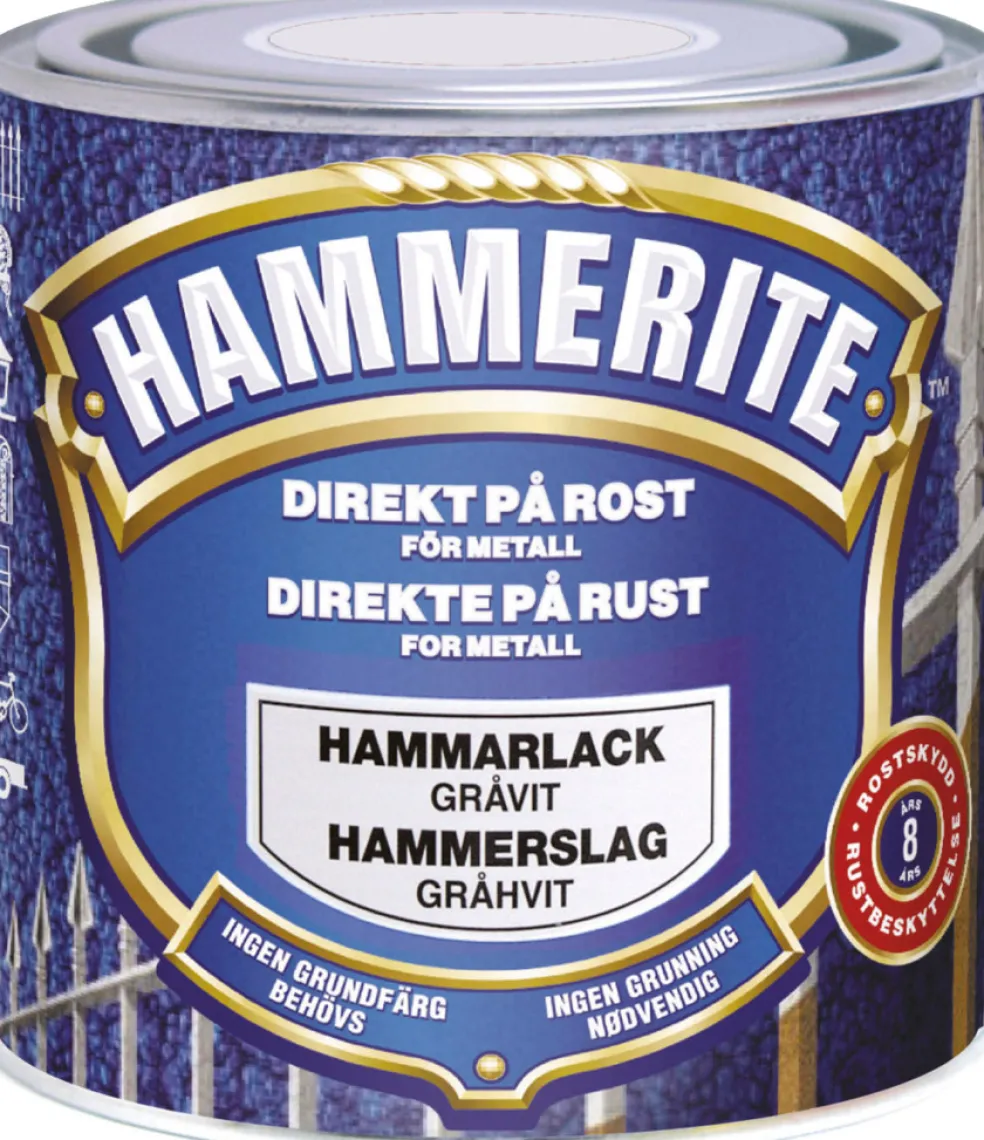 Hammarlack Gråvit 250 ml Hammerite