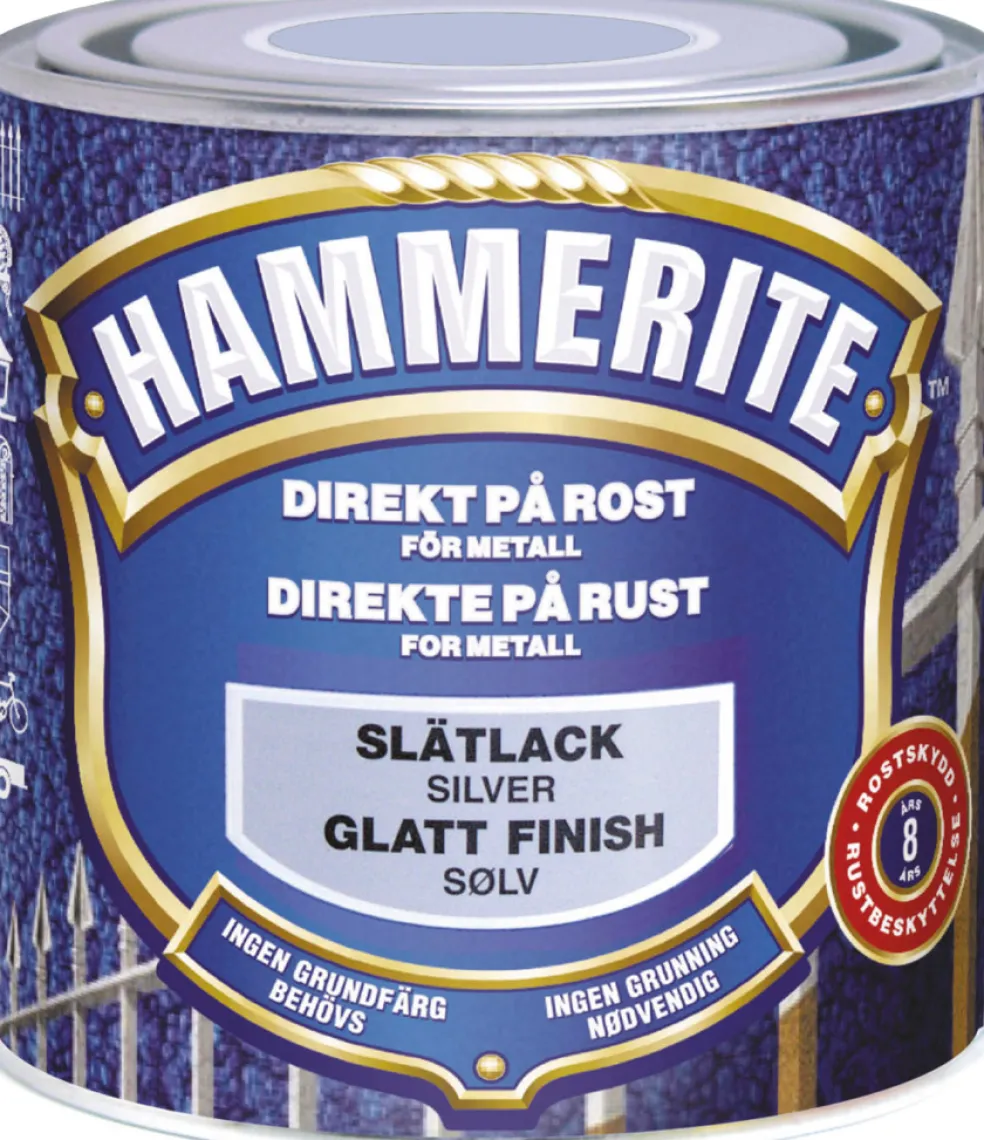 Hammarlack Slät Silver 250 ml Hammerite