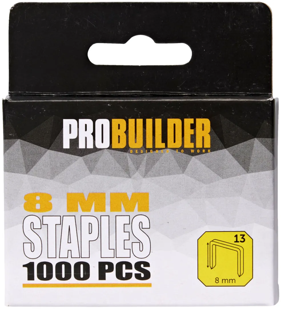 Häftklammer No13 8 mm 1000-pack Probuilder