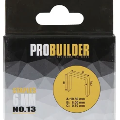 Häftklammer No13 6 mm 1000-pack Probuilder