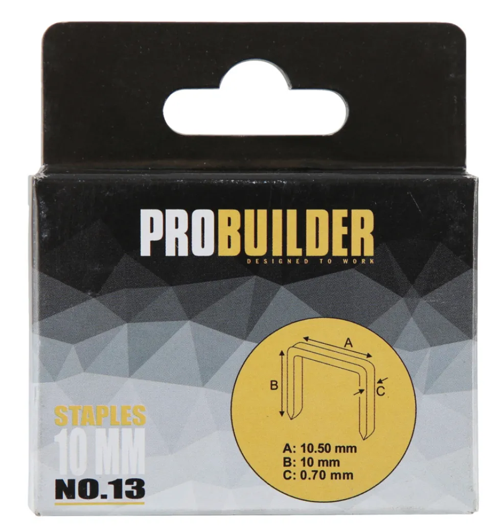 Häftklammer No13 10 mm 1000-pack Probuilder