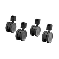 Hjul t/gavel Svart 4-pack Elfa
