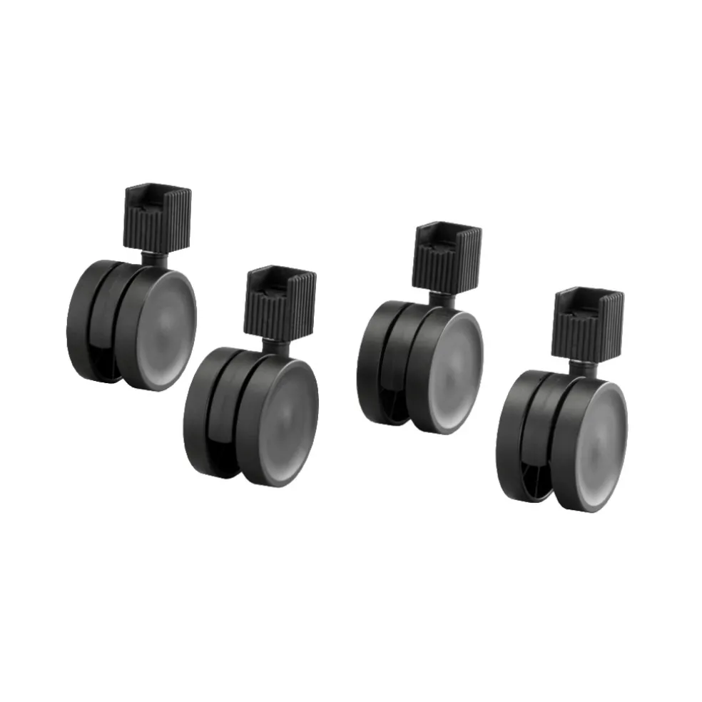 Hjul t/gavel Svart 4-pack Elfa