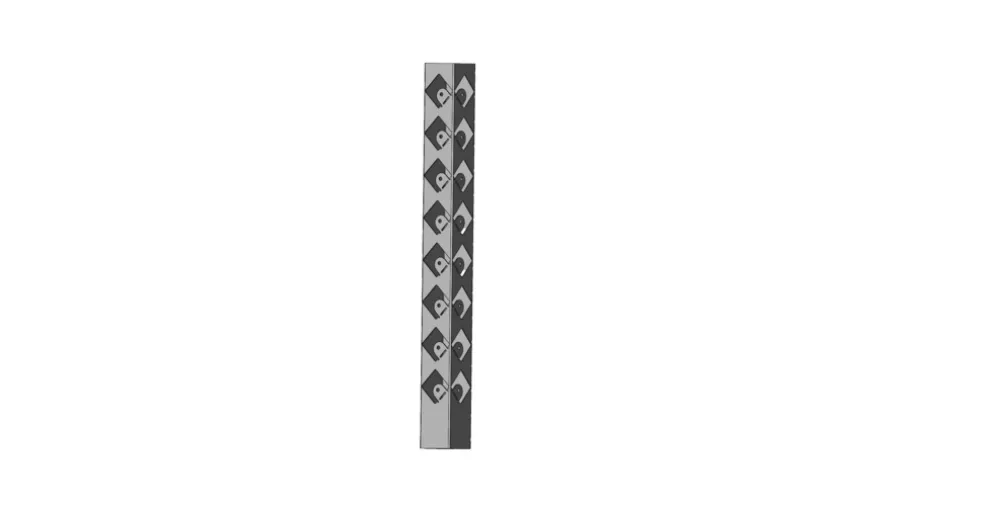 Hörnstolpe Broken Galvad 730 mm Steel Design
