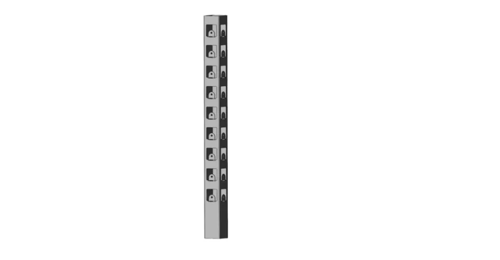 Hörnstolpe Harstena Galvad 880 mm Steel Design