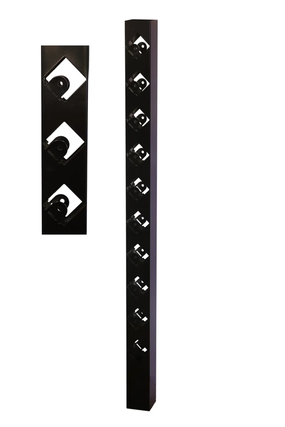 Hörnstolpe Tallkobben Svart 1480 mm Steel Design