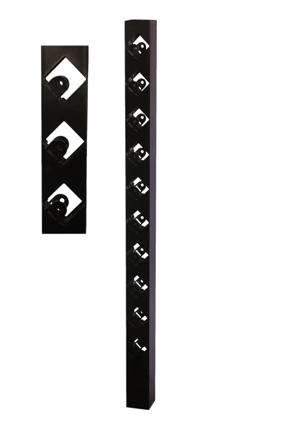 Hörnstolpe Tallkobben Svart 1770 mm Steel Design