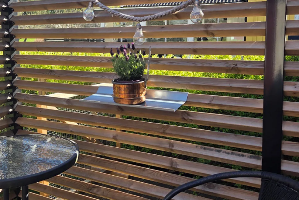 Hylla t/staketstolpe Galvad 50 cm Steel Design