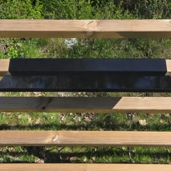 Hylla t/staketstolpe Plåt Svart 50 cm Steel Design