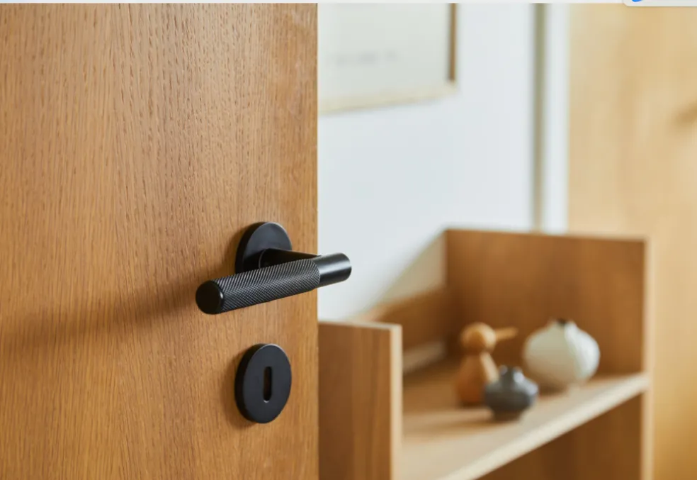 Innerdörrhandtag Lättrat Alu Svart Homefixer
