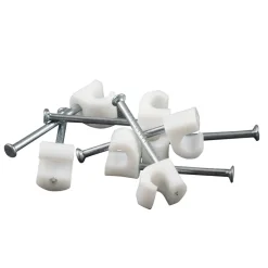 Kabelklammer 3-5 mm Rund Vit 100-pack