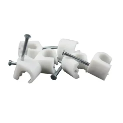 Kabelklammer 7-10 mm Rund Vit 100-pack