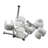 Kabelklammer 8-12 mm Rund Vit 100-pack