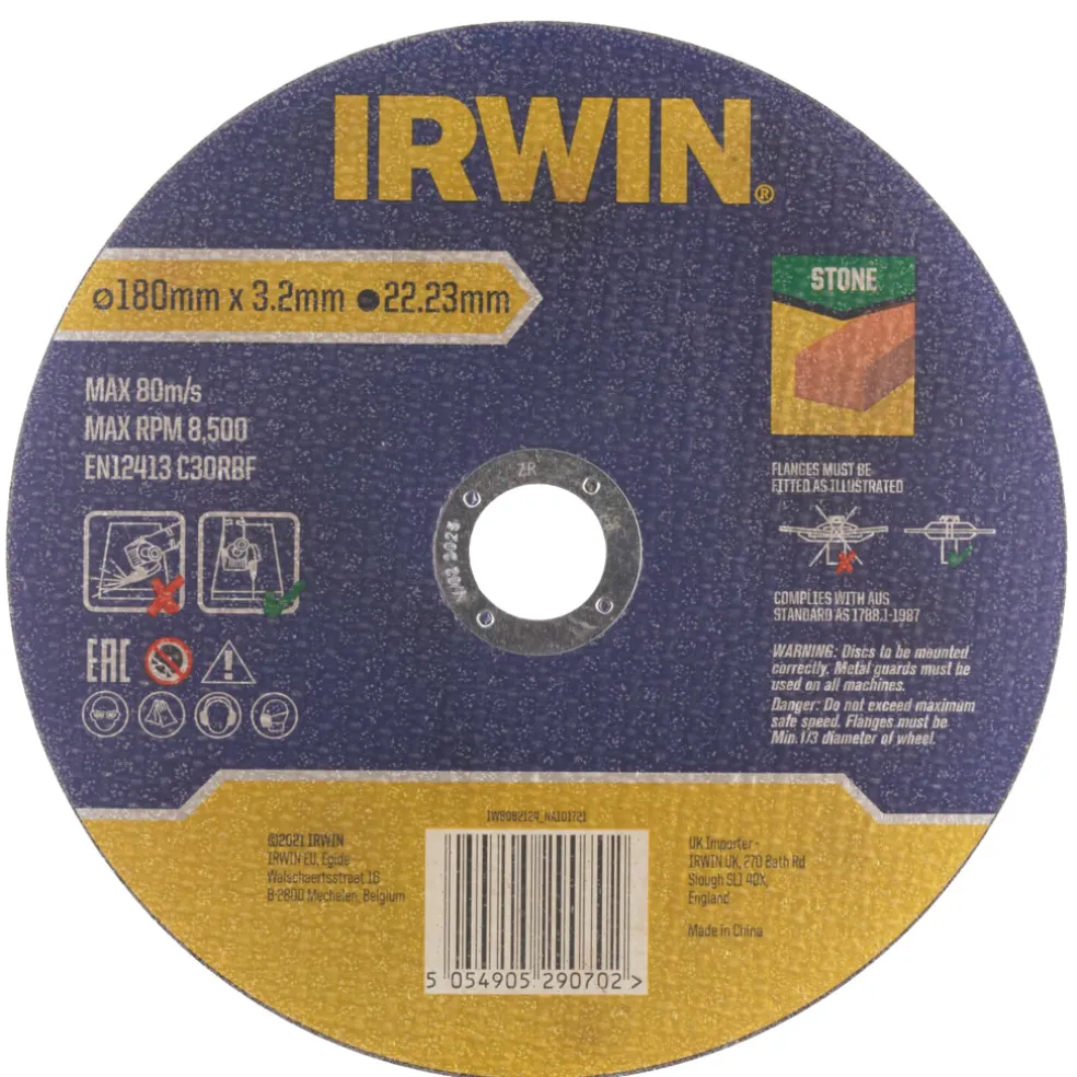 Kapskiva Betong & Sten Ø180 mm Irwin