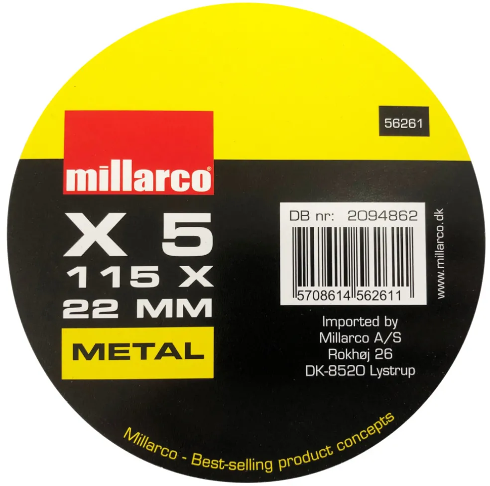 Kapskiva Metall Ø115 mm 5-pack Work>it