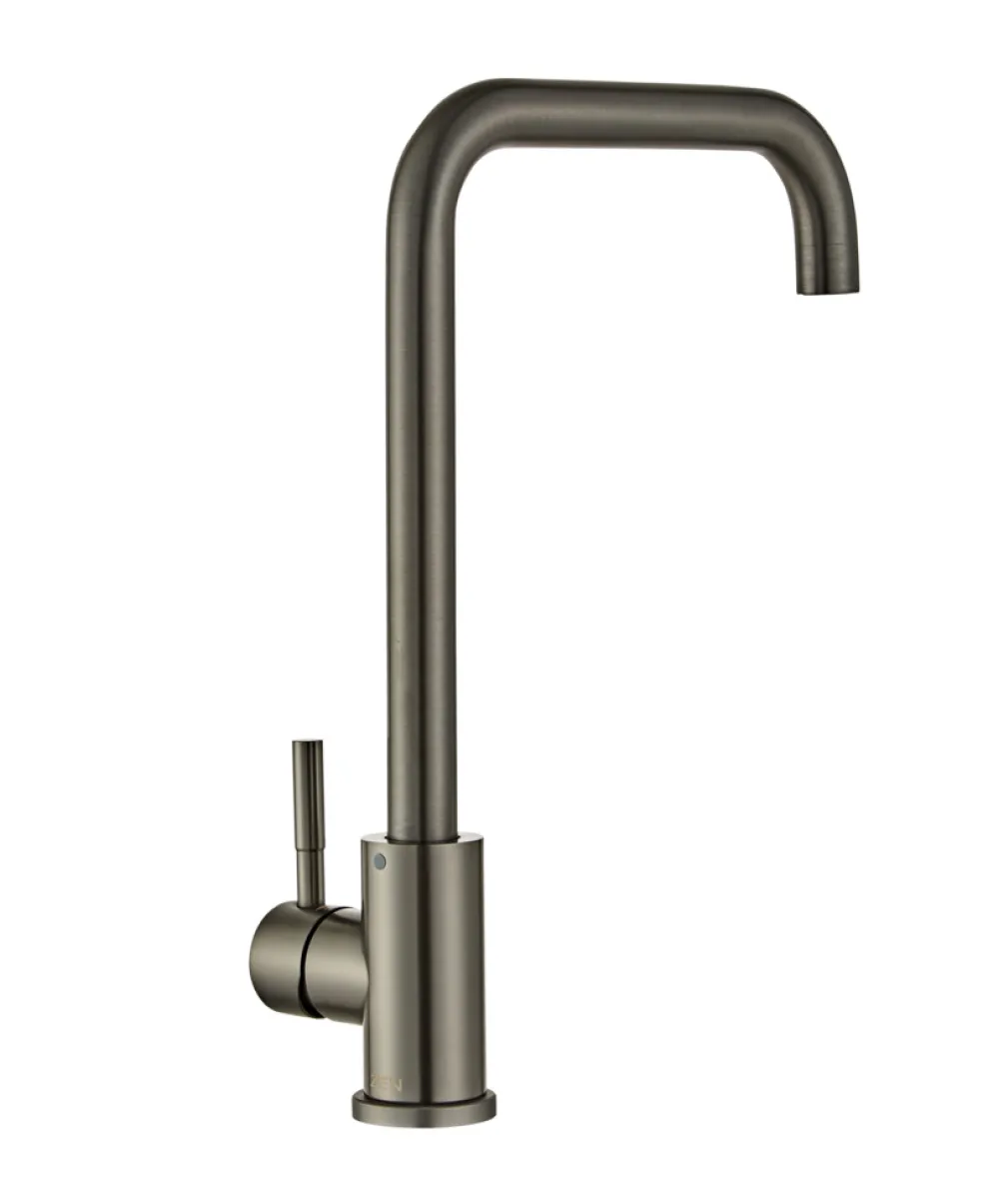 Köksblandare Kantig Gunmetal