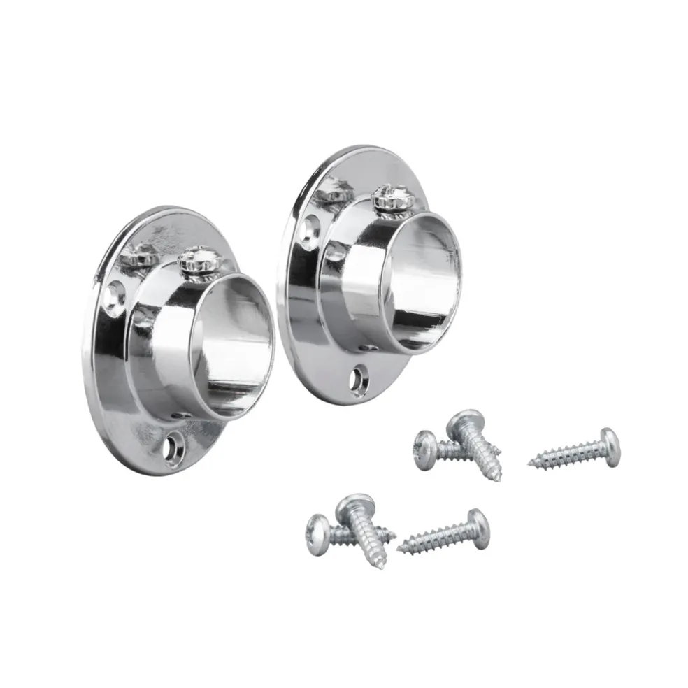 Klädstångshållare Silver 2-pack Elfa