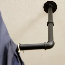 Klädstång Vägg/Tak Svart Ø25 mm Pipe System