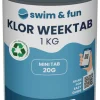 Klor veckotablett 1 kg/20 g Swim & Fun