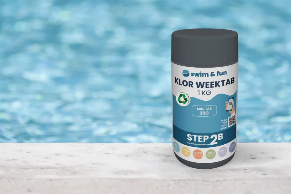 Klor veckotablett 1 kg/20 g Swim & Fun