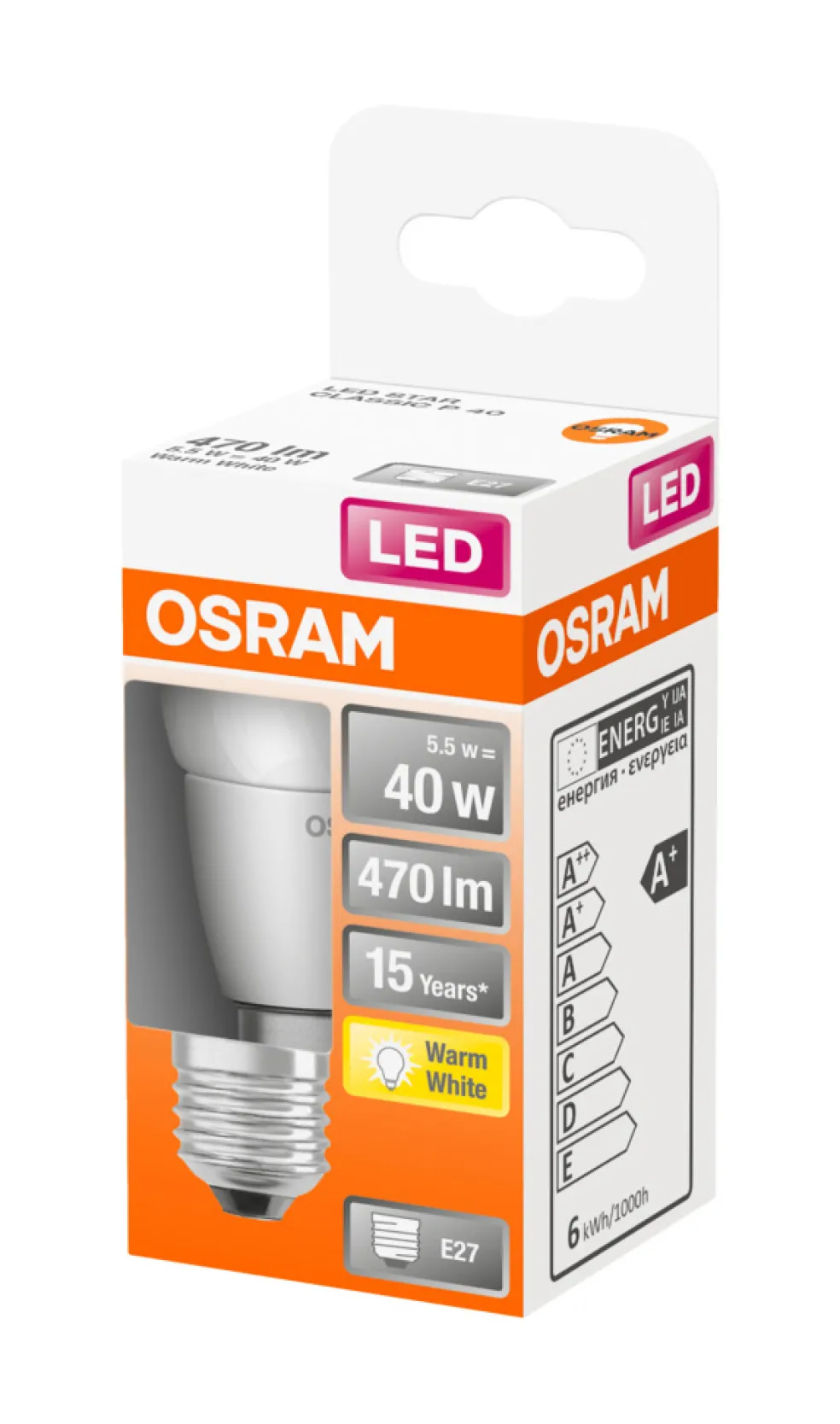 Klotlampa LED Frostad 5,5W Osram