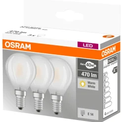 Klotlampa LED 4W 3-pack Osram