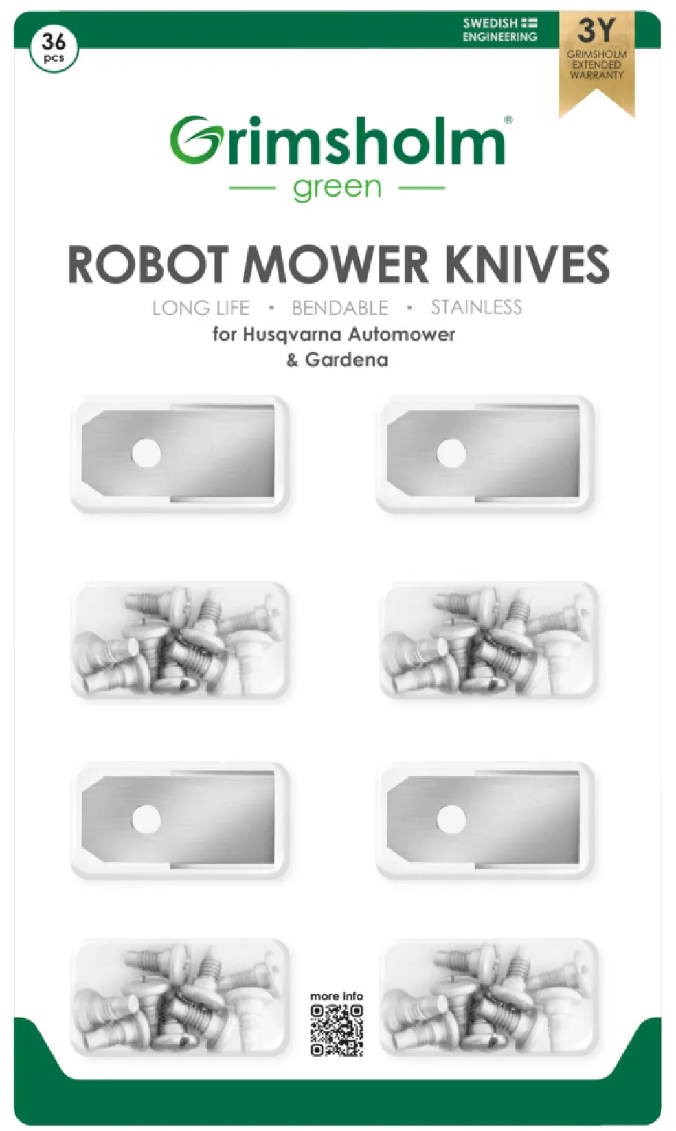 Knivblad Robotgräsklippare 36-pack