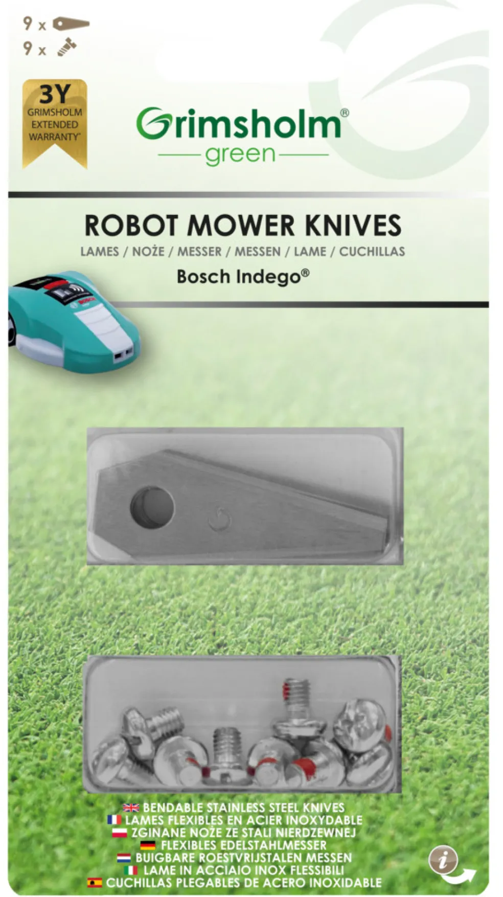 Knivblad Robotgräsklippare 9-pack