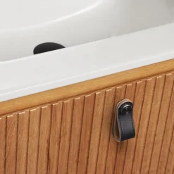 Knopp Läder Svart 2-pack