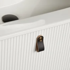 Knopp Läder Svart 2-pack