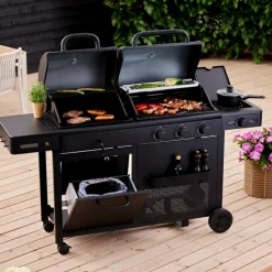 Kombigrill Gasol/Kol 3 + 1 brännare Grillexpert