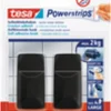 Krok Självhäftande Svart Large 2 kg 2-pack Tesa