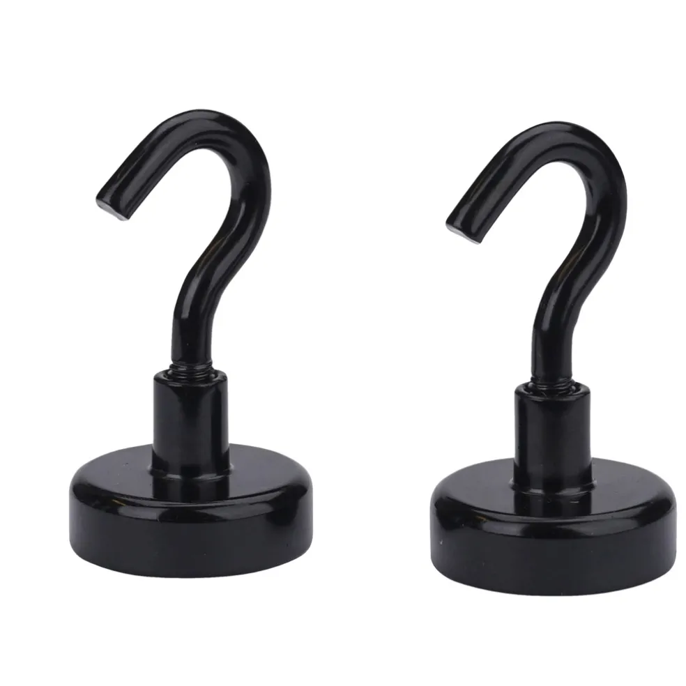 Krok Magnetisk Svart Ø25 mm 2-pack