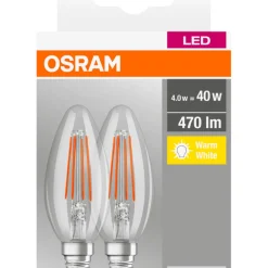 Kronlampa LED 4W E14 2-pack Osram