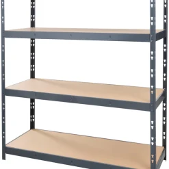 Lagerhylla Stål Grå 160 x 180 cm - 600 kg/hyllplan