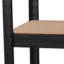 Lagerhylla Stål Svart 90 x 190 cm - 125 kg/hyllplan