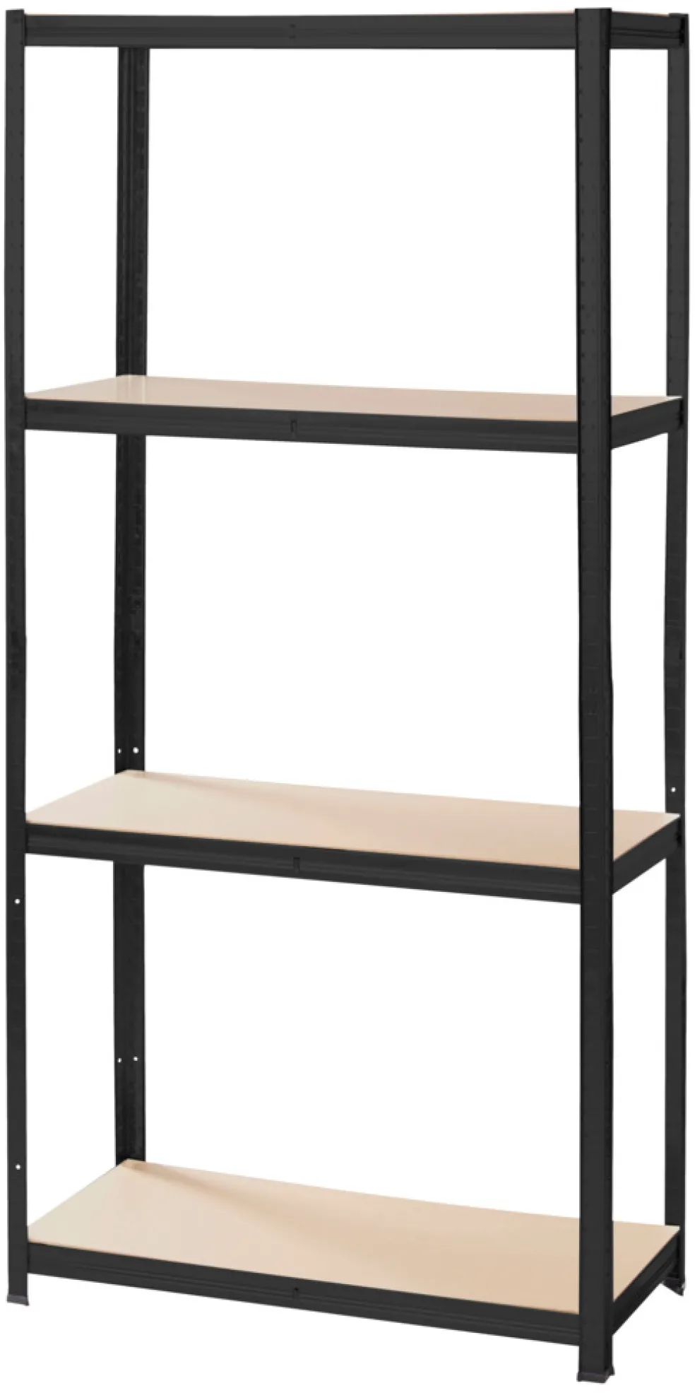 Lagerhylla Stål Svart 90 x 190 cm - 125 kg/hyllplan