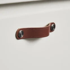 Lådhandtag Läder Brun 12,8 cm 2-pack