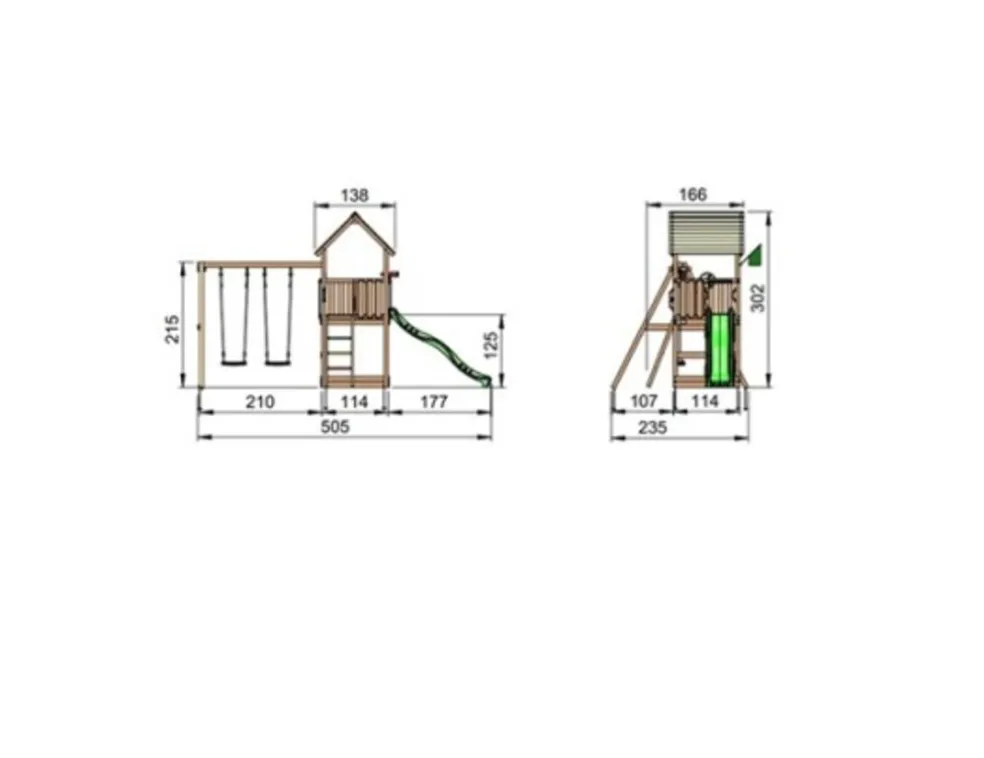 Lektorn Jungle Gym Club m/rutschkana & gungmodul