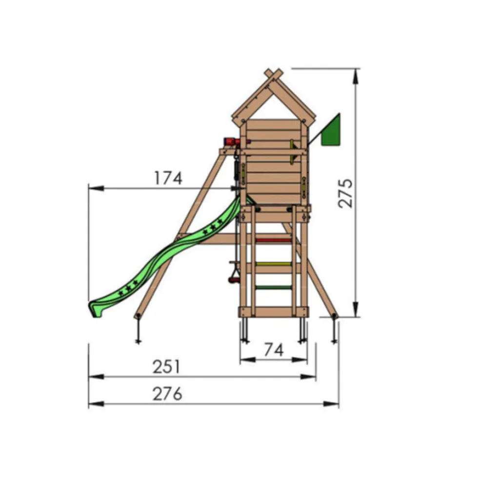 Lektorn Jungle Gym Resort m/rutschkana & gungmodul