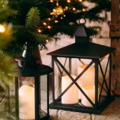Ljuslykta 1 LED-blockljus Ø19,5 x 30,8 cm Stemning