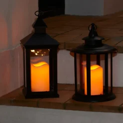 Ljuslykta 1 LED-blockljus Ø19,5 x 30,8 cm Stemning