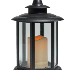 Ljuslykta 1 LED-blockljus Ø19,5 x 30,8 cm Stemning