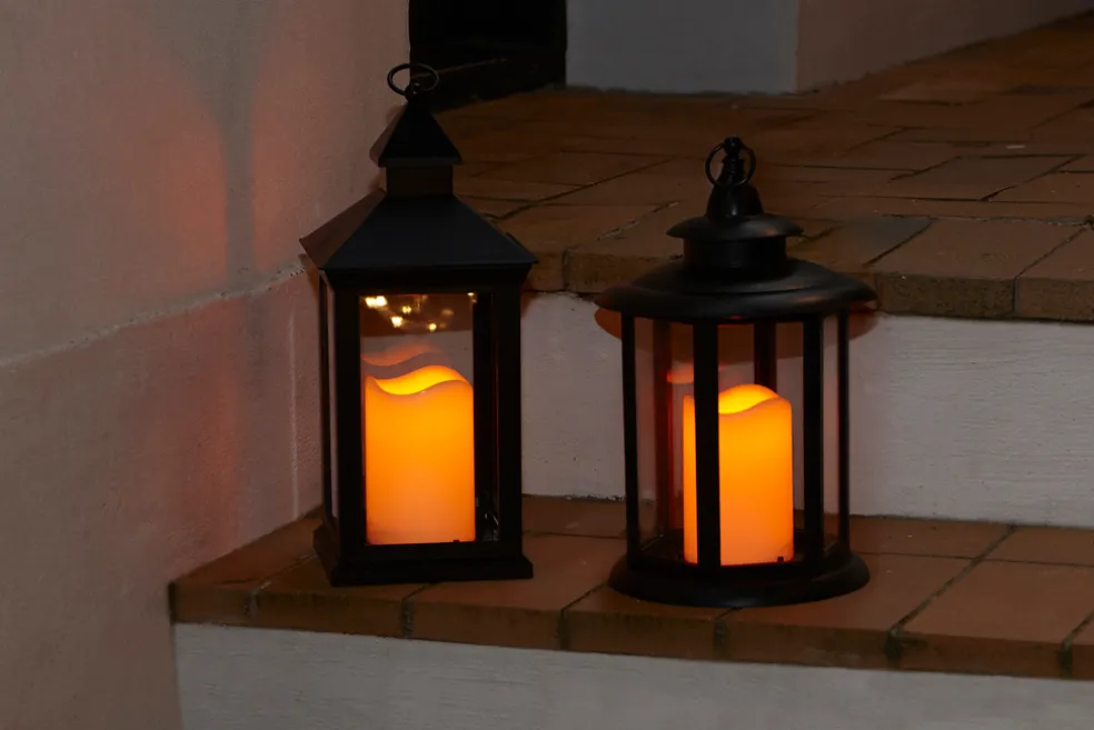 Ljuslykta 1 LED-blockljus 15 x 33 cm Stemning