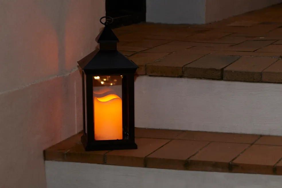 Ljuslykta 1 LED-blockljus 15 x 33 cm Stemning