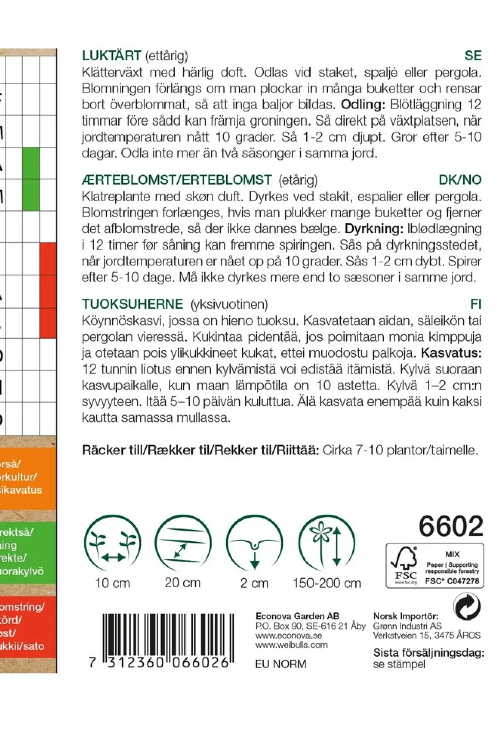 Luktärt 'Mix' KRAV Weibulls