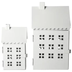 Lykta Hus Set Mattvit 16,5/24,5 cm Form Living