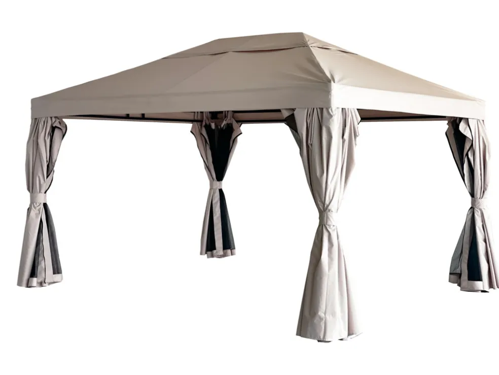 Lyxpaviljong Beige/Svart 3 x 4 m